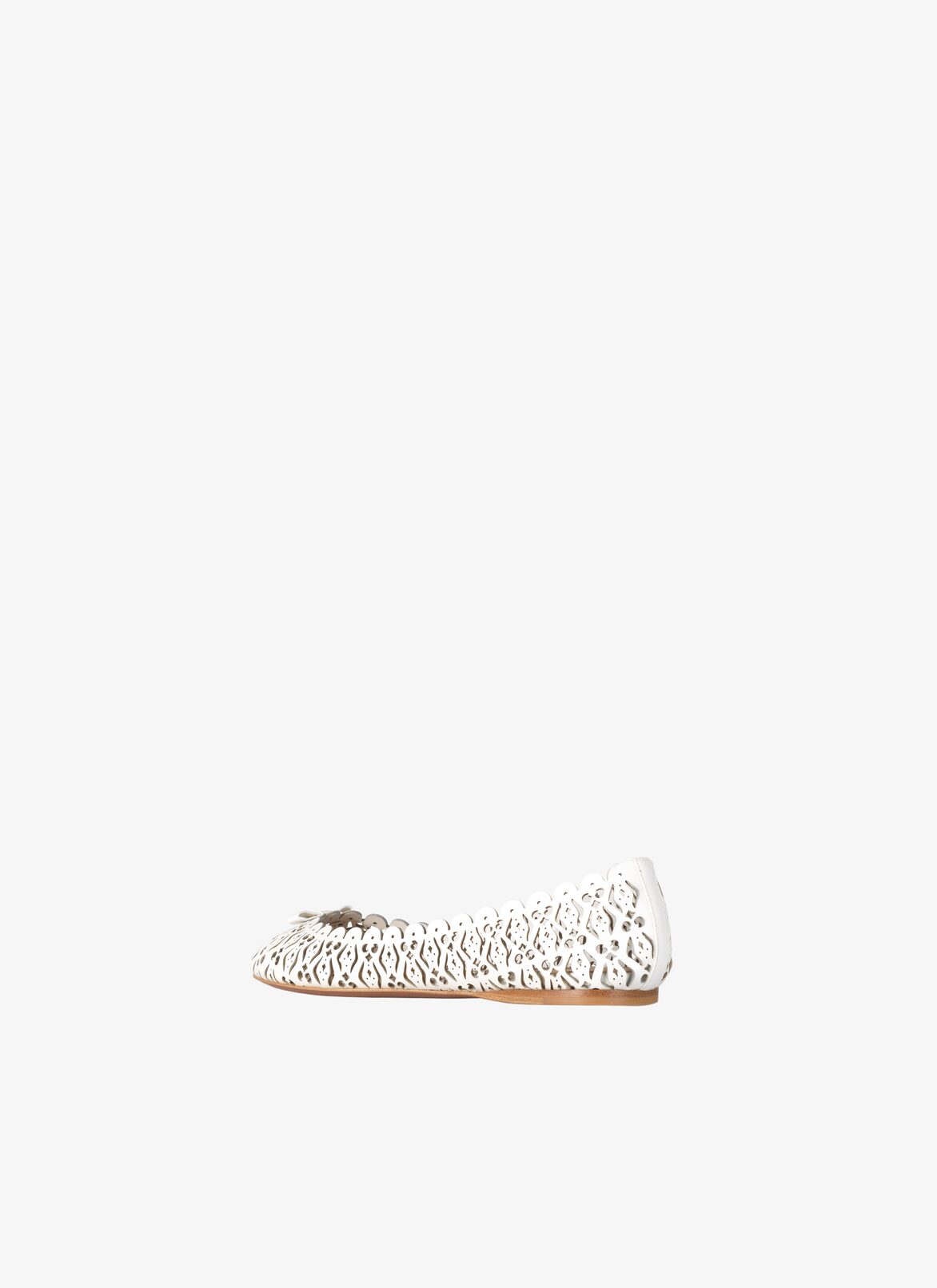 BALLERINES VEAU2 VERRERIE2 WHITE ALAÏA WHITE  BALLERINES VEAU2 VERRERIE2 WHITE